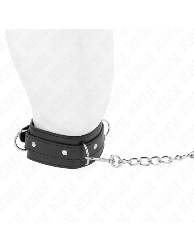 KINK - COLLANA CON GUINZAGLIO 65 CM MODELLO 3 ANELLI 1 REGOLABILE 38-49 CM X 5 CM