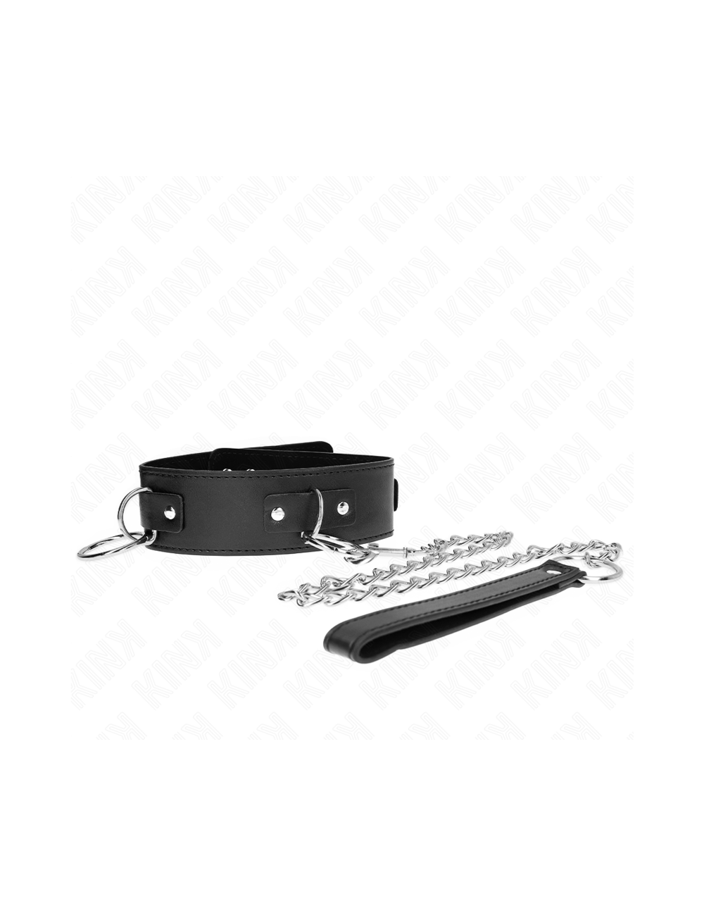 KINK - COLLANA CON GUINZAGLIO 65 CM 3 MODELLO ANELLI 2 REGOLABILE 36-43 CM X 5 CM