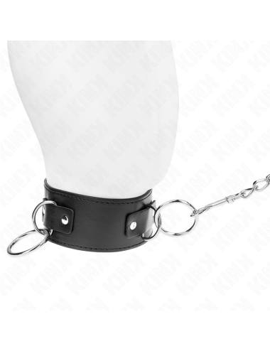 KINK - COLLANA CON GUINZAGLIO 65 CM 3 MODELLO ANELLI 2 REGOLABILE 36-43 CM X 5 CM