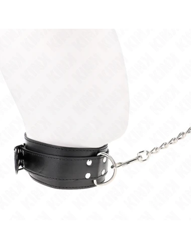 KINK - COLLANA CON CINTURINO 65 CM FIBBIE ARGENTO REGOLABILE 33-46 CM X 5,5 CM