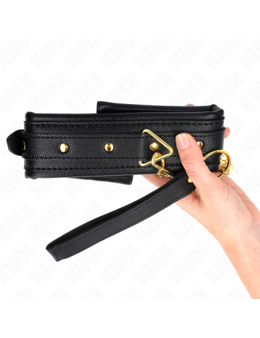 KINK - COLLANA CON CINTURINO IN SIMILPELLE SPUGNA MODELLO 1 REGOLABILE 37-54 CM X 3 CM