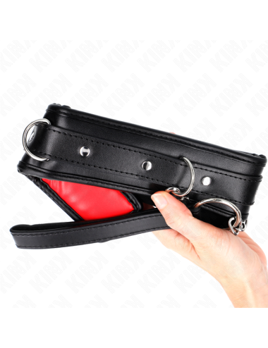 KINK - COLLANA CON CINTURINO IN SIMILPELLE SPUGNA MODELLO 3 REGOLABILE 37-54 CM X 3 CM
