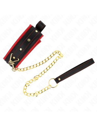 KINK - COLLARE CON GUINZAGLIO IN TESSUTO TINTO REGOLABILE 33-48 CM X 5