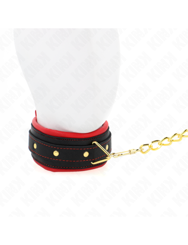 KINK - COLLARE CON GUINZAGLIO IN TESSUTO TINTO REGOLABILE 33-48 CM X 5,7 CM