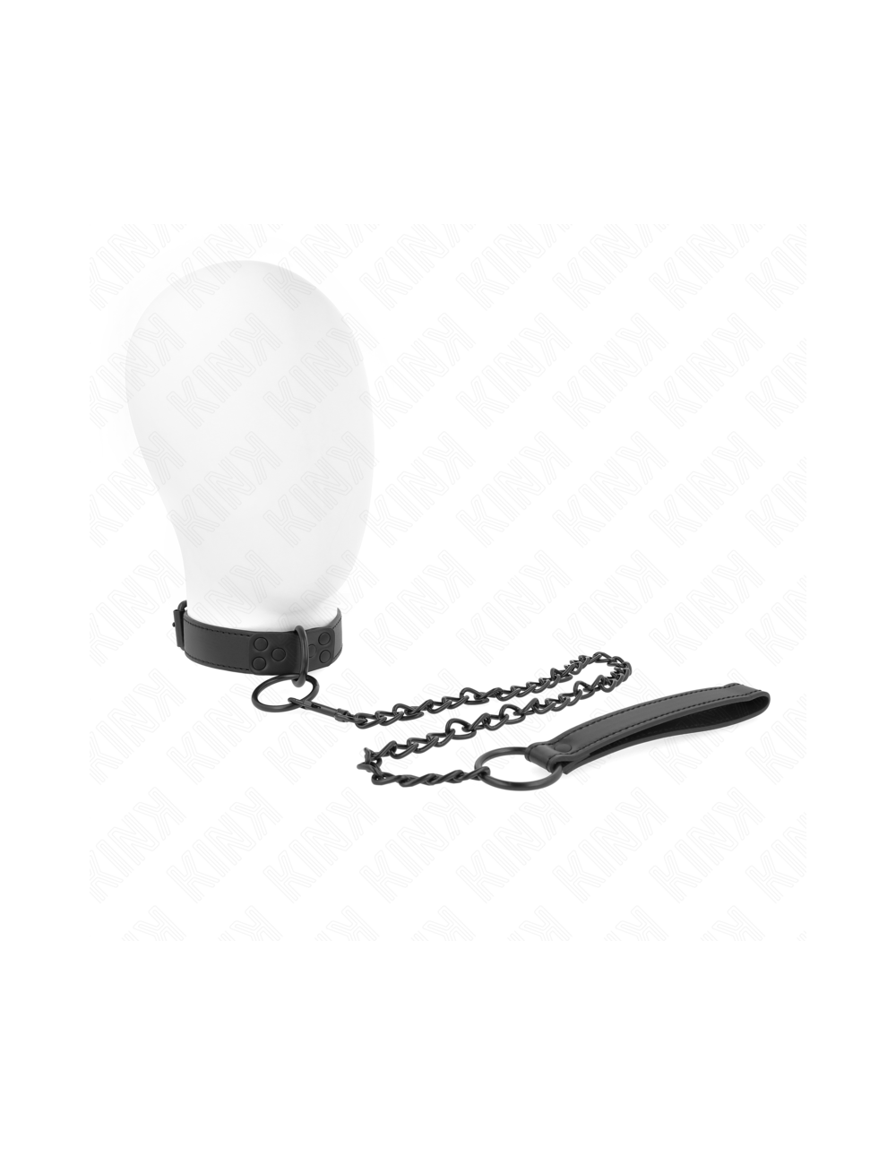 KINK - COLLARE CON GUINZAGLIO SCURO 65 CM REGOLABILE 37-54 CM X 3 CM