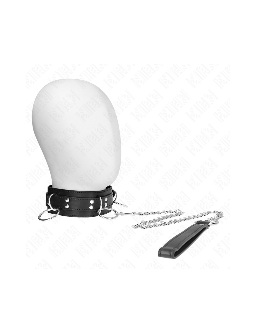 KINK - COLLANA SCHIAVITÙ 3 ANELLI CON CINTURINO 80 CM 53 X 5 CM