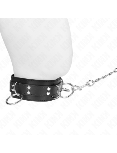 KINK - COLLANA SCHIAVITÙ 3 ANELLI CON CINTURINO 80 CM 53 X 5 CM
