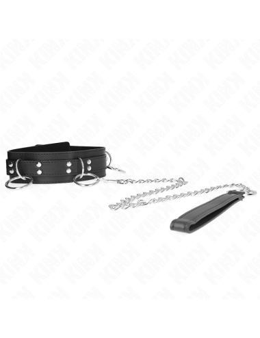 KINK - COLLANA SCHIAVITÙ 3 ANELLI CON CINTURINO 80 CM 53 X 5 CM
