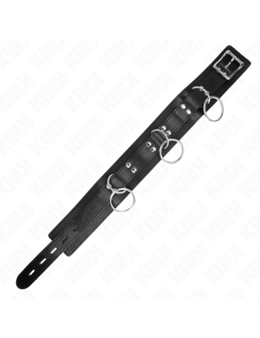 KINK - COLLANA SCHIAVITÙ 3 ANELLI CON CINTURINO 80 CM 53 X 5 CM