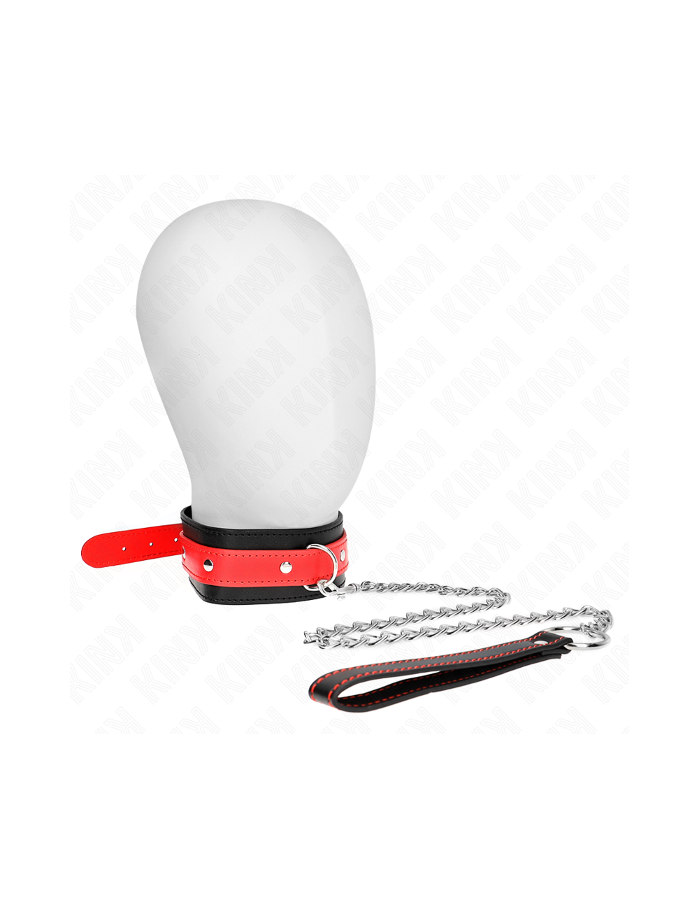 KINK - COLLANA CON CINTURINO ROSSO 65 CM REGOLABILE 36-43 CM X 5 CM