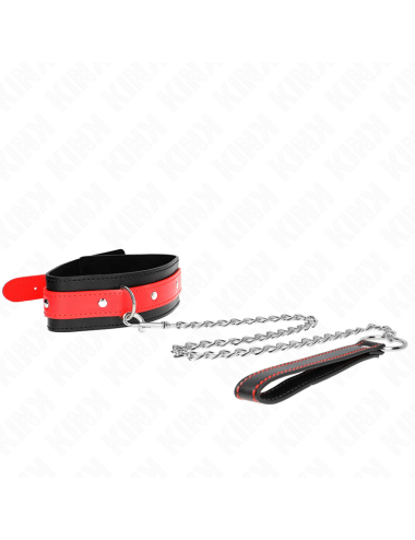 KINK - COLLANA CON CINTURINO ROSSO 65 CM REGOLABILE 36-43 CM X 5 CM