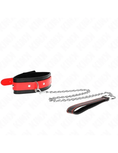 KINK - COLLANA CON CINTURINO ROSSO 65 CM REGOLABILE 36-43 CM X 5 CM