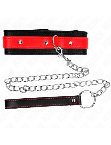 KINK - COLLANA CON CINTURINO ROSSO 65 CM REGOLABILE 36-43 CM X 5 CM