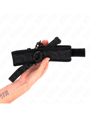 KINK - COLLARE MODELLO BASE CON GUINZAGLIO 77 CM MODELLO 5 REGOLABILE 34-54 CM X 5 CM