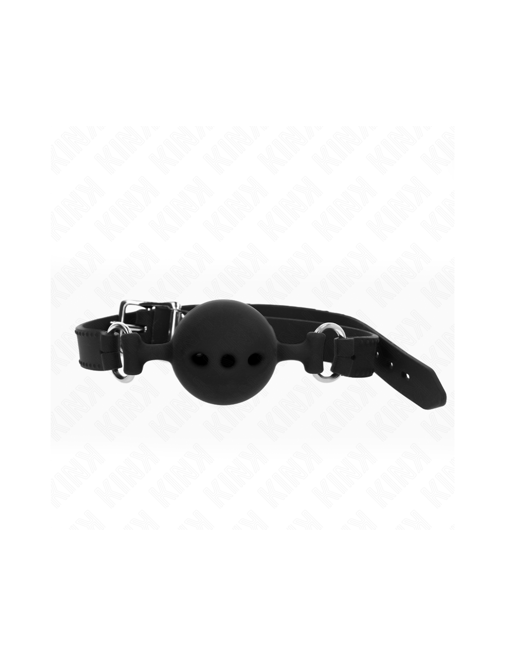 KINK - BAVAGLIO IN SILICONE INTERO 55 x 2 CM CON SFERA DA 5 CM MISURA L NERO REGOLABILE 35-51 CM KINK - BAVAGLIO IN SILICONE INTERO 55 x 2 CM CON SFERA DA 5 CM MISURA L NERO REGOLABILE 35-51 CM