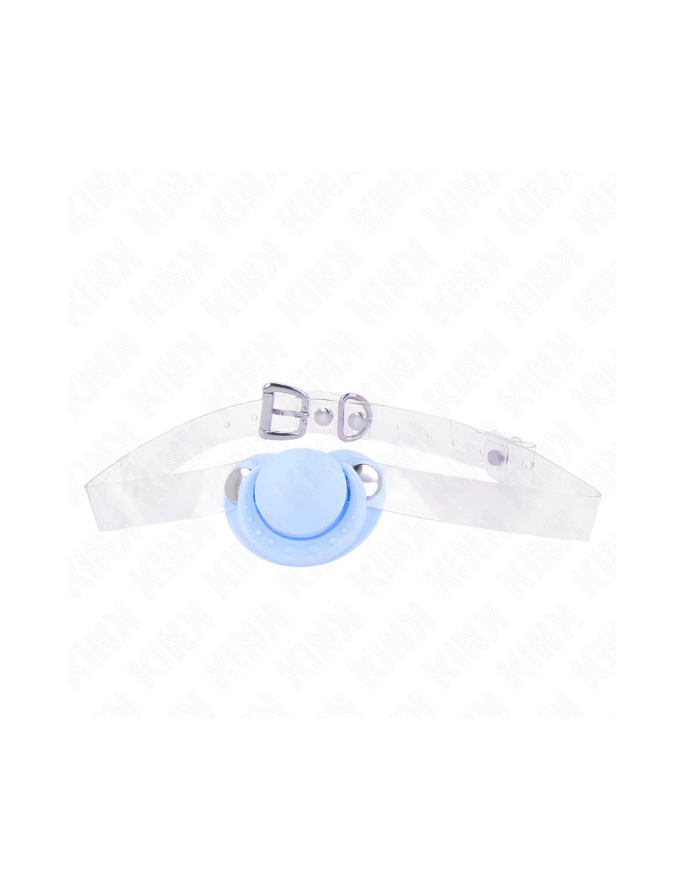 KINK - BAVAGLIO A FORMA DI CIUCCIO AZZURRO 5.5 x 4 CM REGOLABILE 43-60 CM