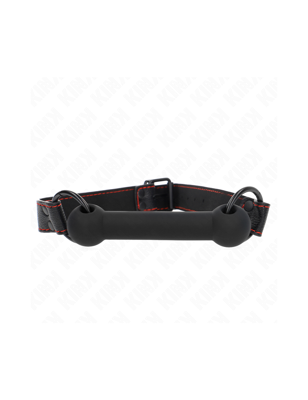 KINK - BONE GAG CON CINTURINO IN SIMILPELLE NERO REGOLABILE 41-57 CM