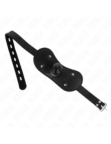 KINK - MASCHERA BOCCA BALL GAG CON SERRATURA REGOLABILE 42-60 CM