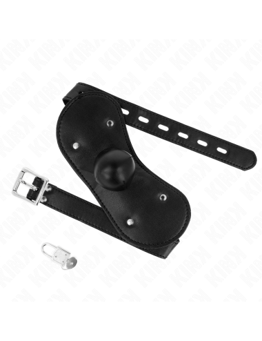 KINK - MASCHERA BOCCA BALL GAG CON SERRATURA REGOLABILE 42-60 CM