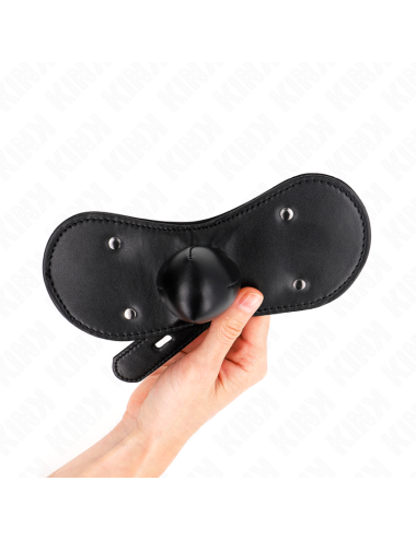 KINK - MASCHERA BOCCA BALL GAG CON SERRATURA REGOLABILE 42-60 CM