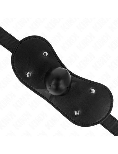 KINK - MASCHERA BOCCA BALL GAG CON SERRATURA REGOLABILE 42-60 CM
