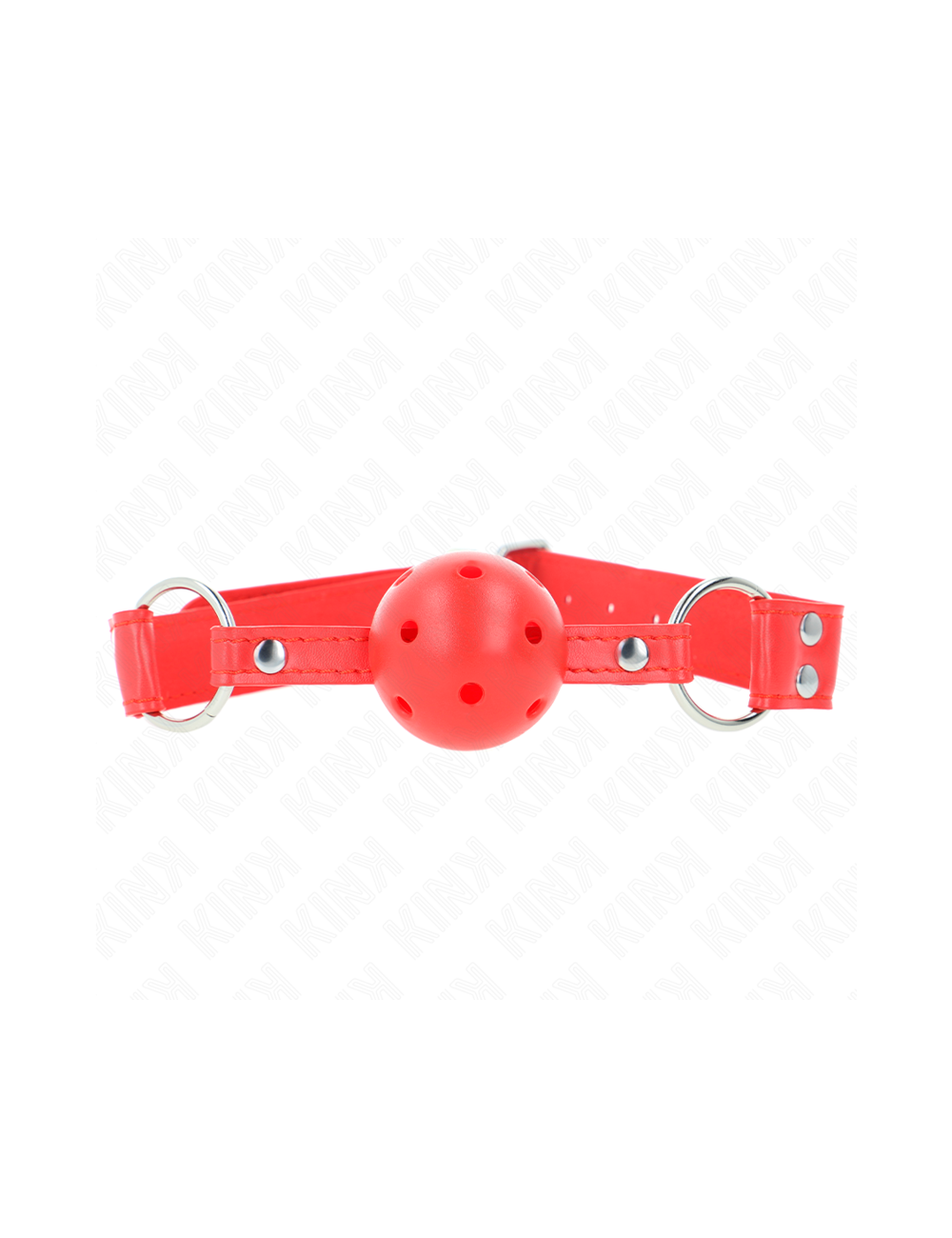 KINK - BALL GAG COMPLETO ROSSO CAVO DURO 62 x 2 CM