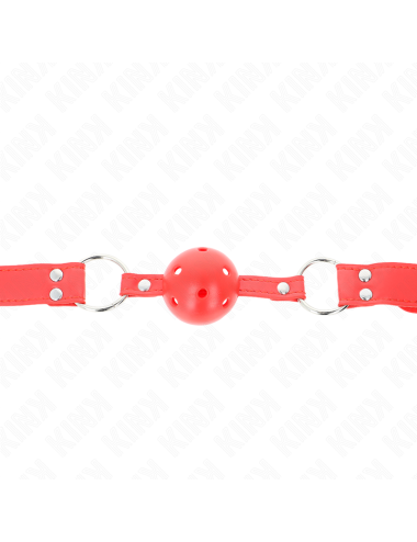 KINK - BALL GAG COMPLETO ROSSO CAVO DURO 62 x 2 CM
