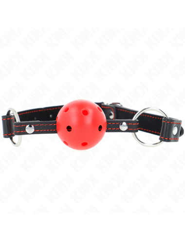 KINK - BALL GAG HOLLOW HARD ROSSO MODELLO 2 65 x 2