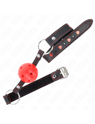 KINK - BALL GAG HOLLOW HARD ROSSO MODELLO 2 65 x 2