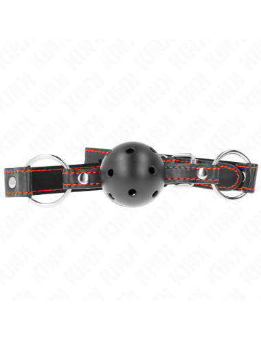 KINK - BALL GAG HOLLOW HARD NERO MODELLO 2 65 x 2