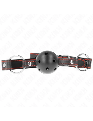 KINK - BALL GAG HOLLOW HARD NERO MODELLO 2 65 x 2