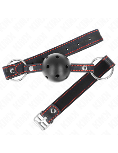 KINK - BALL GAG HOLLOW HARD NERO MODELLO 2 65 x 2