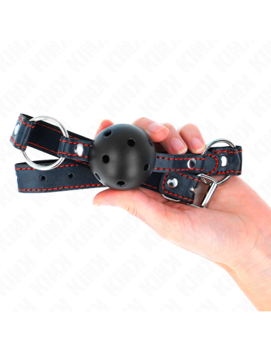 KINK - BALL GAG HOLLOW HARD NERO MODELLO 2 65 x 2