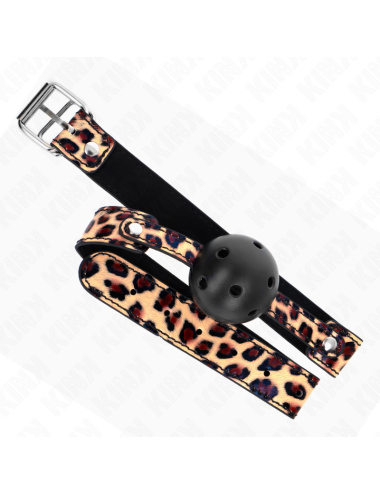 KINK - PALLA TRASPIRANTE LEOPARDO 4,5 CM BAVAGLIO 65 x 2,5 CM