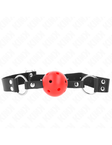 KINK - PALLA TRASPIRANTE BAVAGLIO 4 CM CON DOPPIO RIVETTO ROSSO 62