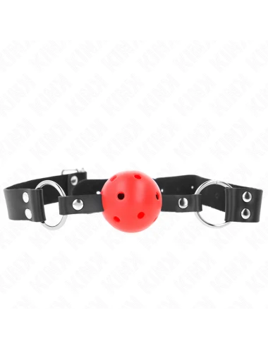 KINK - PALLA TRASPIRANTE BAVAGLIO 4 CM CON DOPPIO RIVETTO ROSSO 62