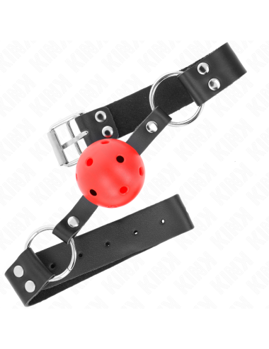 KINK - PALLA TRASPIRANTE BAVAGLIO 4 CM CON DOPPIO RIVETTO ROSSO 62