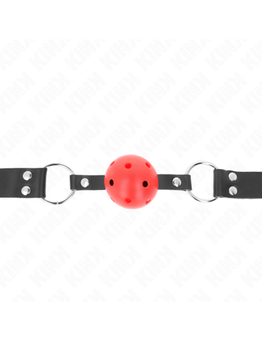KINK - PALLA TRASPIRANTE BAVAGLIO 4 CM CON DOPPIO RIVETTO ROSSO 62