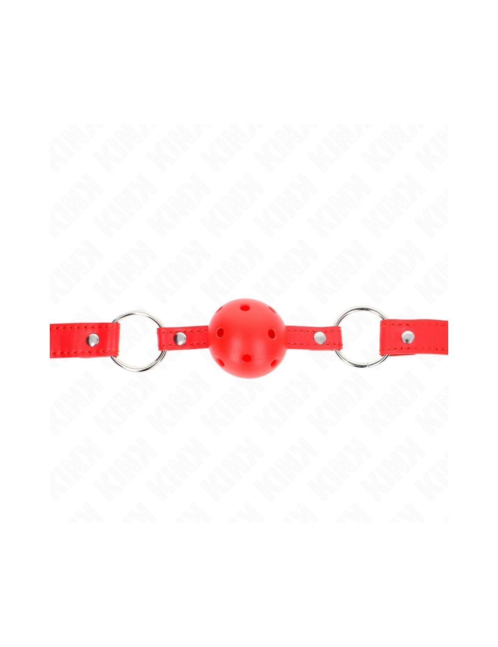 KINK - BAVAGLIO SFERA TRASPIRANTE 4 CM CON DOPPIO RIVETTO MODELLO 1 ROSSO 62