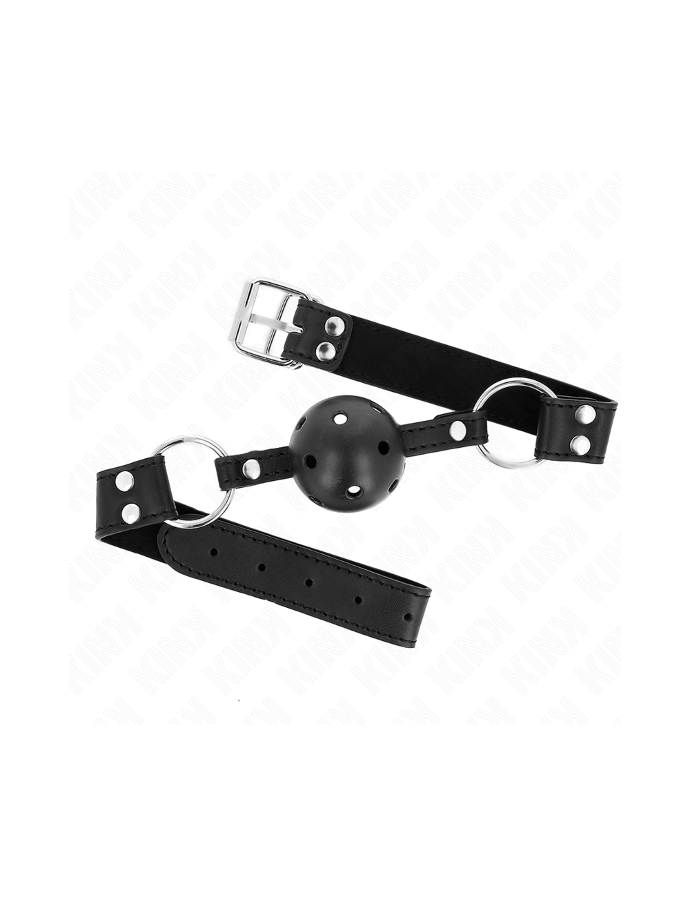 KINK - BAVAGLIO SFERA TRASPIRANTE 4 CM CON DOPPIO RIVETTO MODELLO 1 NERO 62