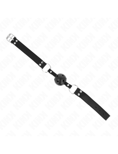 KINK - BAVAGLIO SFERA TRASPIRANTE 4 CM CON DOPPIO RIVETTO MODELLO 1 NERO 62