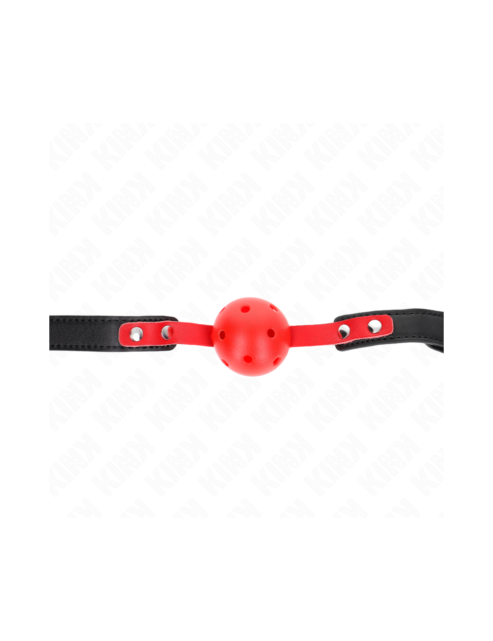 KINK - PALLA DURA CAVA ROSSA 4 CM GAG NERO CINTURINO 60 x 2 CM REGOLABILE 37-52 CM KINK - PALLA DURA CAVA ROSSA 4 CM GAG NERO CINTURINO 60 x 2 CM REGOLABILE 37-52 CM