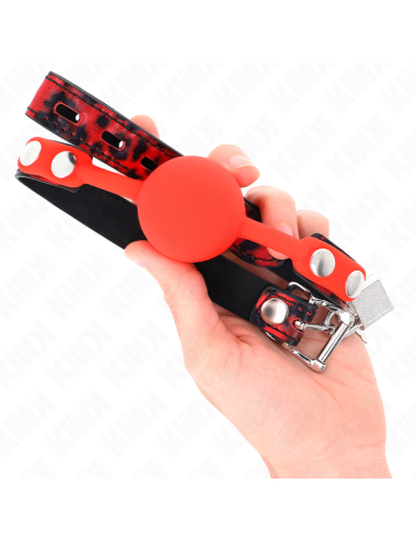 KINK - MODELLO 2 PALLA IN SILICONE 4 CM GAG CON SERRATURA 60 x 2 CM