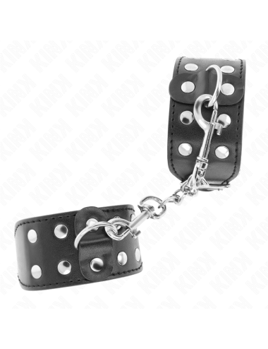 KINK - CINTURINI CON DOPPIA LINEA DI BORCHIE REGOLABILI NERO