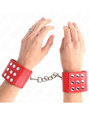 KINK - RESISTENZA DA POLSO CON CHIUSURA A SCATTO ROSSO REGOLABILE 19-24 CM X 5,5 CM