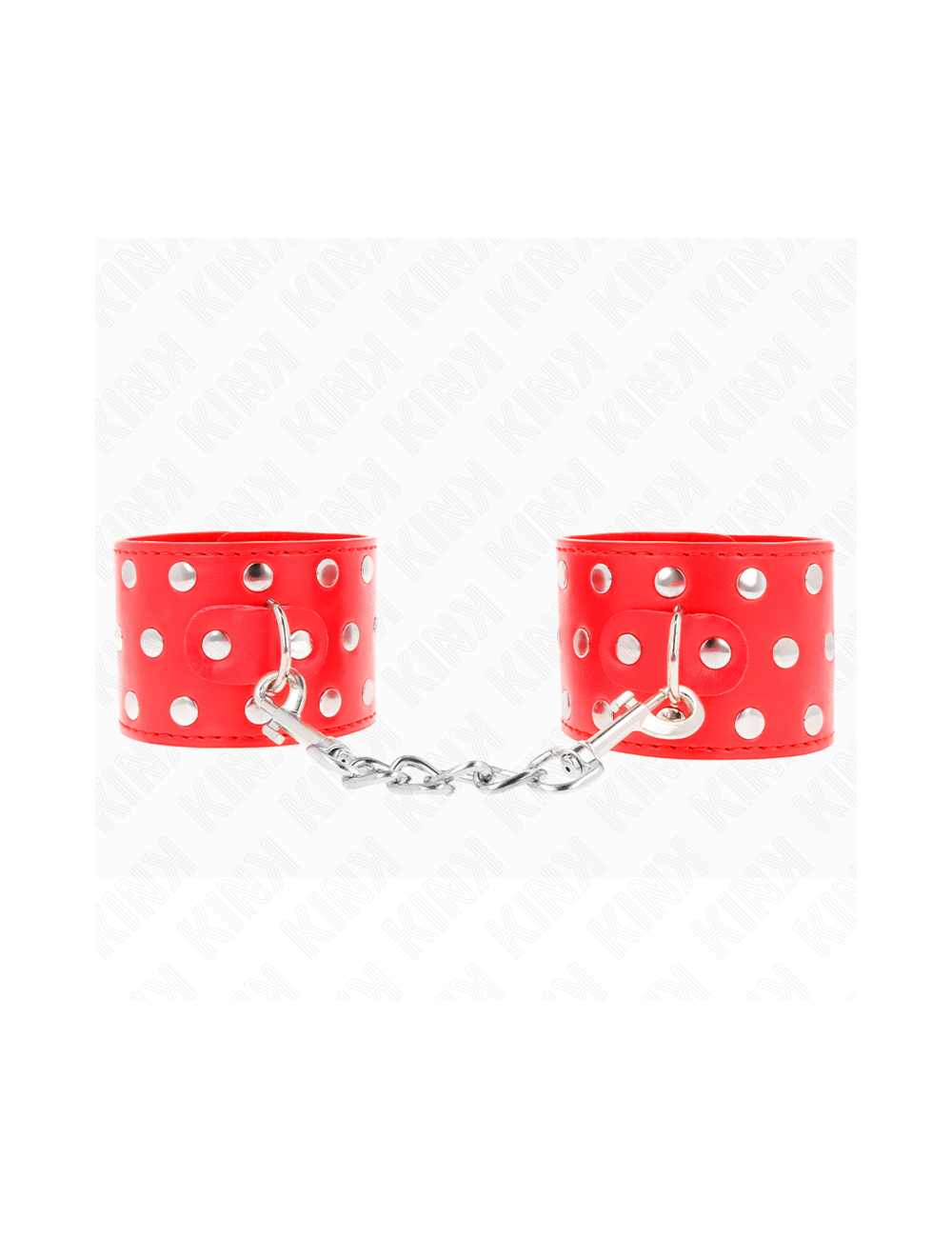 KINK - RESISTENZA DA POLSO CON CHIUSURA A SCATTO COMPLETA DI RIVETTI ROSSO REGOLABILE 19-24 CM X 5