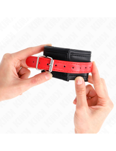 KINK - RESISTENZA DA POLSO NERA CON CINTURA ROSSA REGOLABILE 17-28 CM X 6 CM