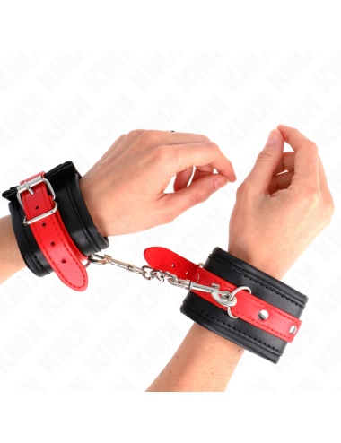 KINK - RESISTENZA DA POLSO NERA CON CINTURA ROSSA REGOLABILE 17-28 CM X 6 CM