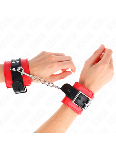 KINK - RESISTENZA DA POLSO ROSSO CON CINTURA NERA REGOLABILE 17-28 CM X 6 CM