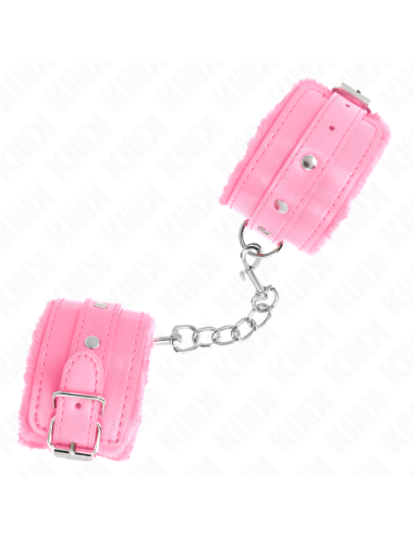 KINK - POGGIPOLSI PREMIUM RIVESTITI IN PELLICCIA ROSA CON CINTURA ROSA REGOLABILE 17-29 CM X 6 CM